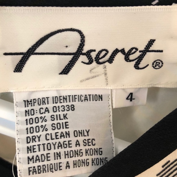 Vintage 80s silk puff sleeve dress - Picture 4 of 8